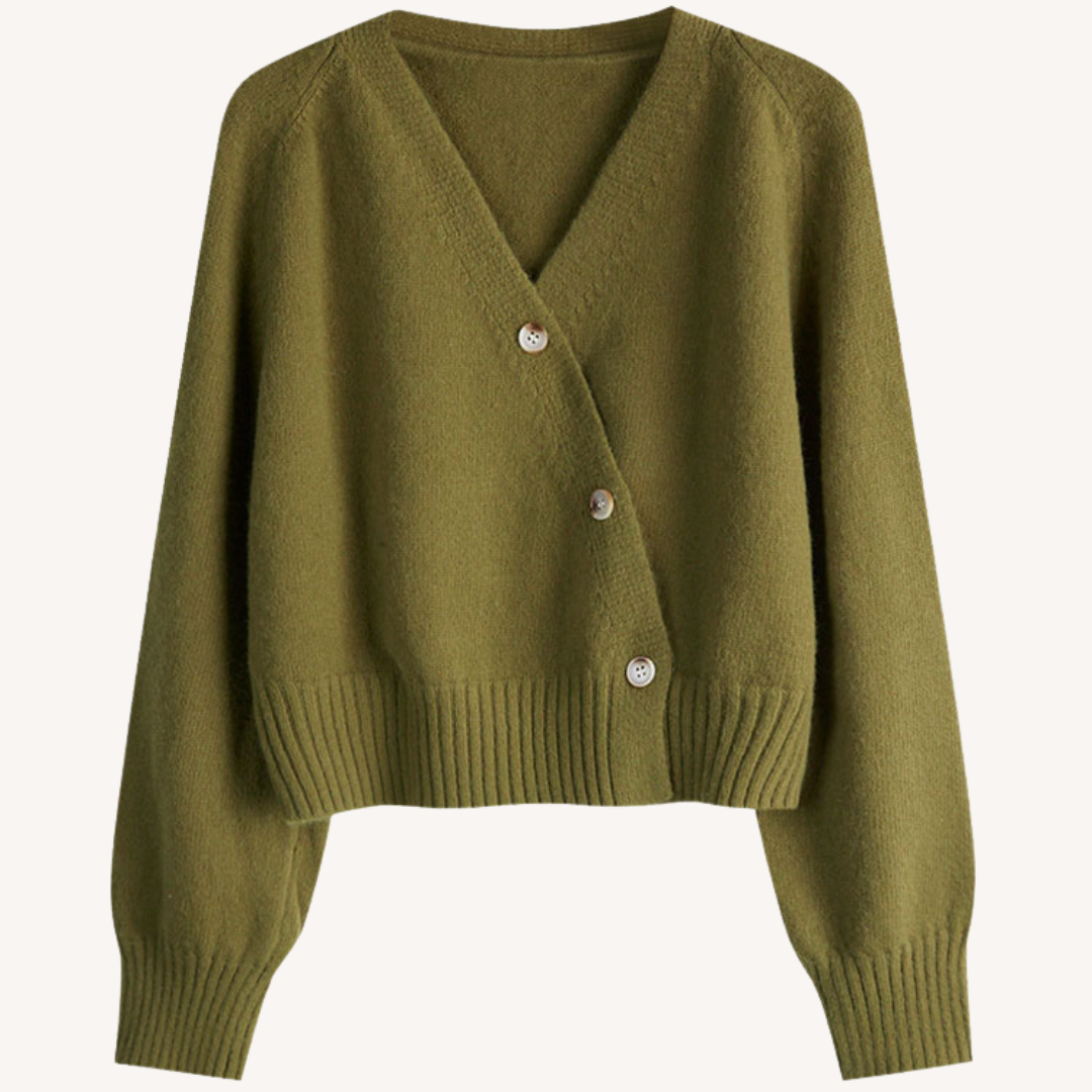 Sybil | Wrap-Front Buttoned Cardigan