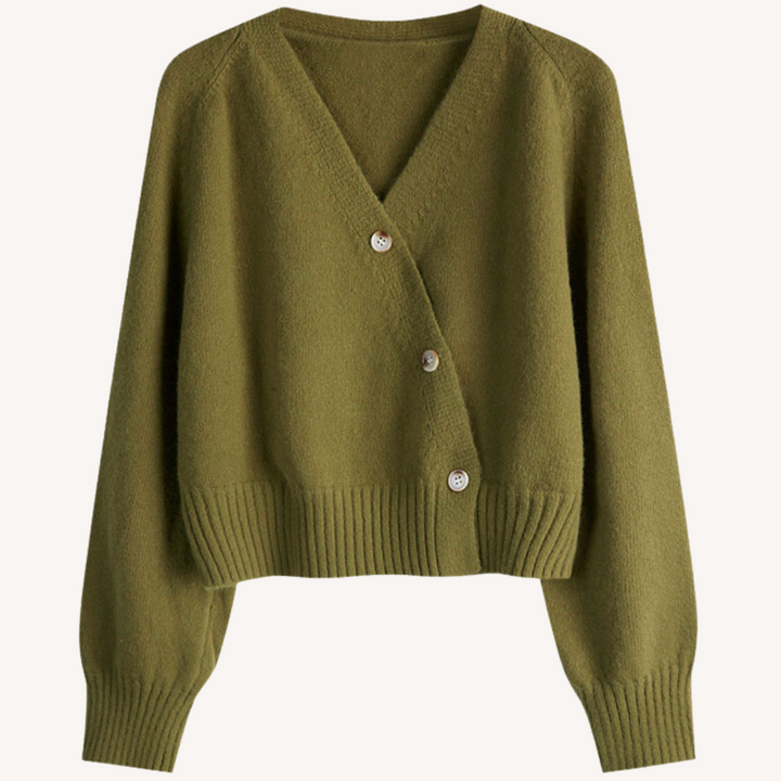 Sybil | Wrap-Front Buttoned Cardigan