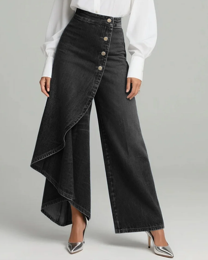 Carys | Draped Wrap Wide-Leg Trousers