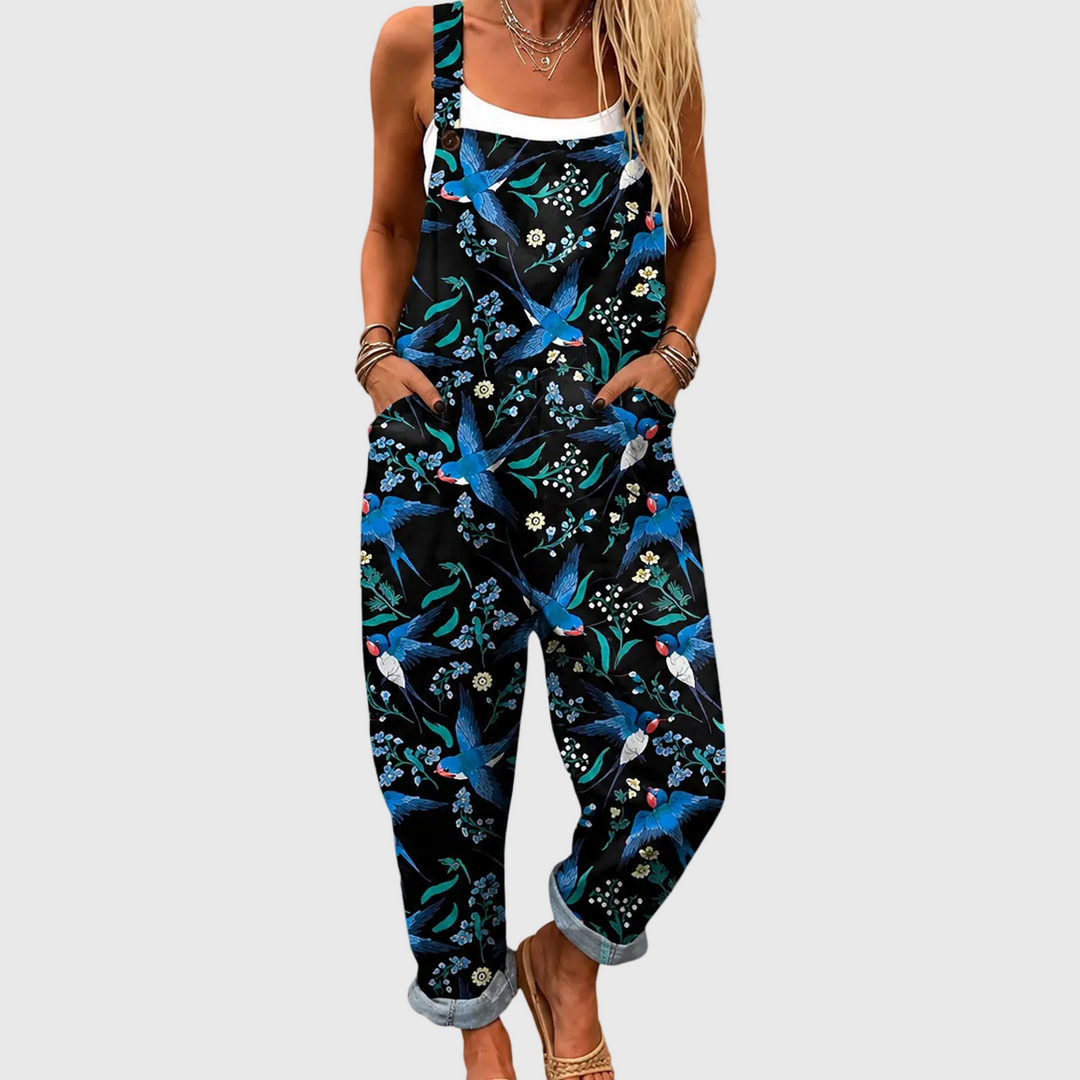 Johanna | Swallow Print Jumpsuit