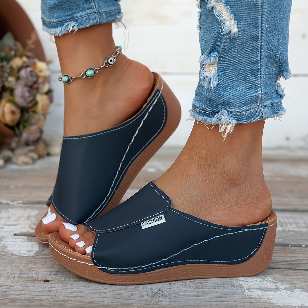 Marlena | Comfort Wedge Slide Sandals