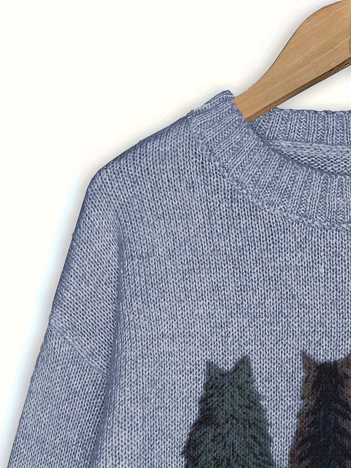 Winifred | Cosy Cat-Print Jumper