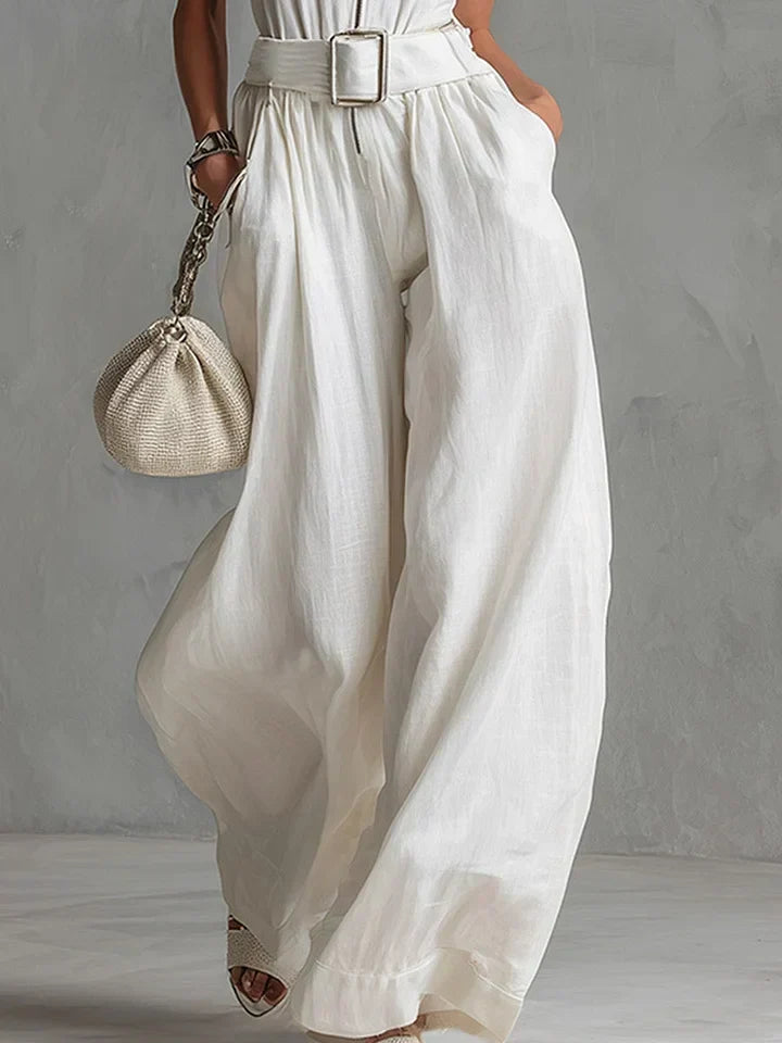Adelaide | Belted Wide-Leg Jumpsuit