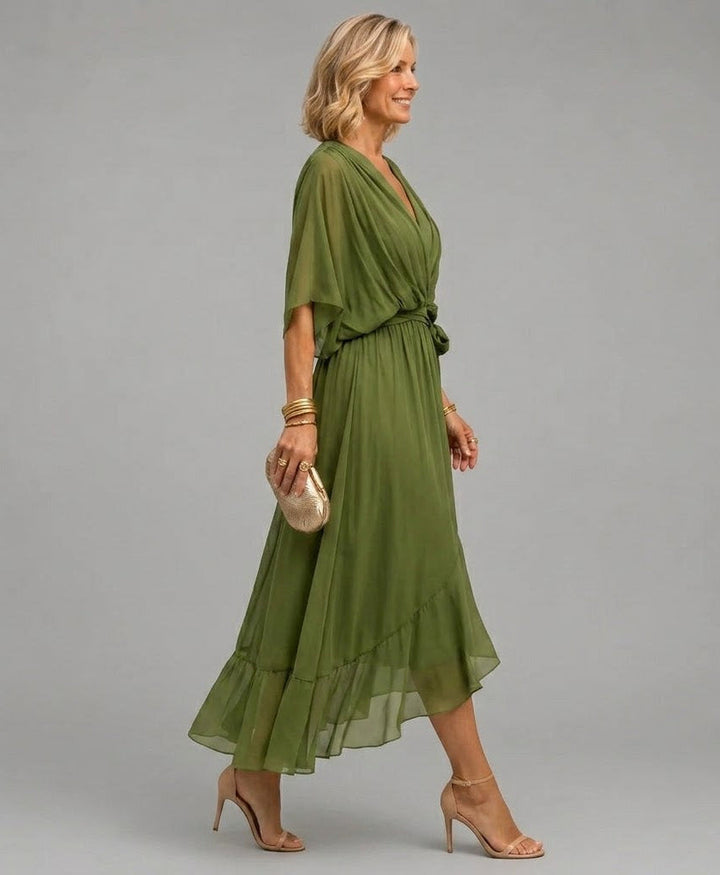 Ramona | Flowing Wrap Midi Dress