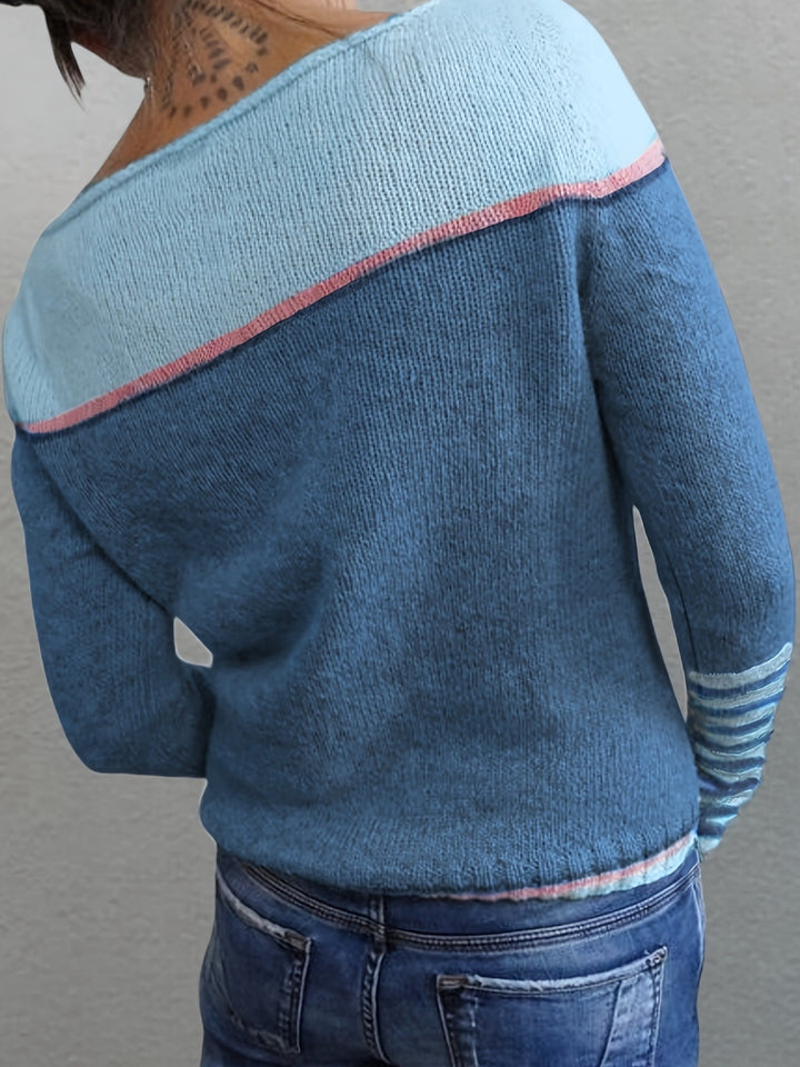 Marion | Colour-Block Long Sleeve Jumper