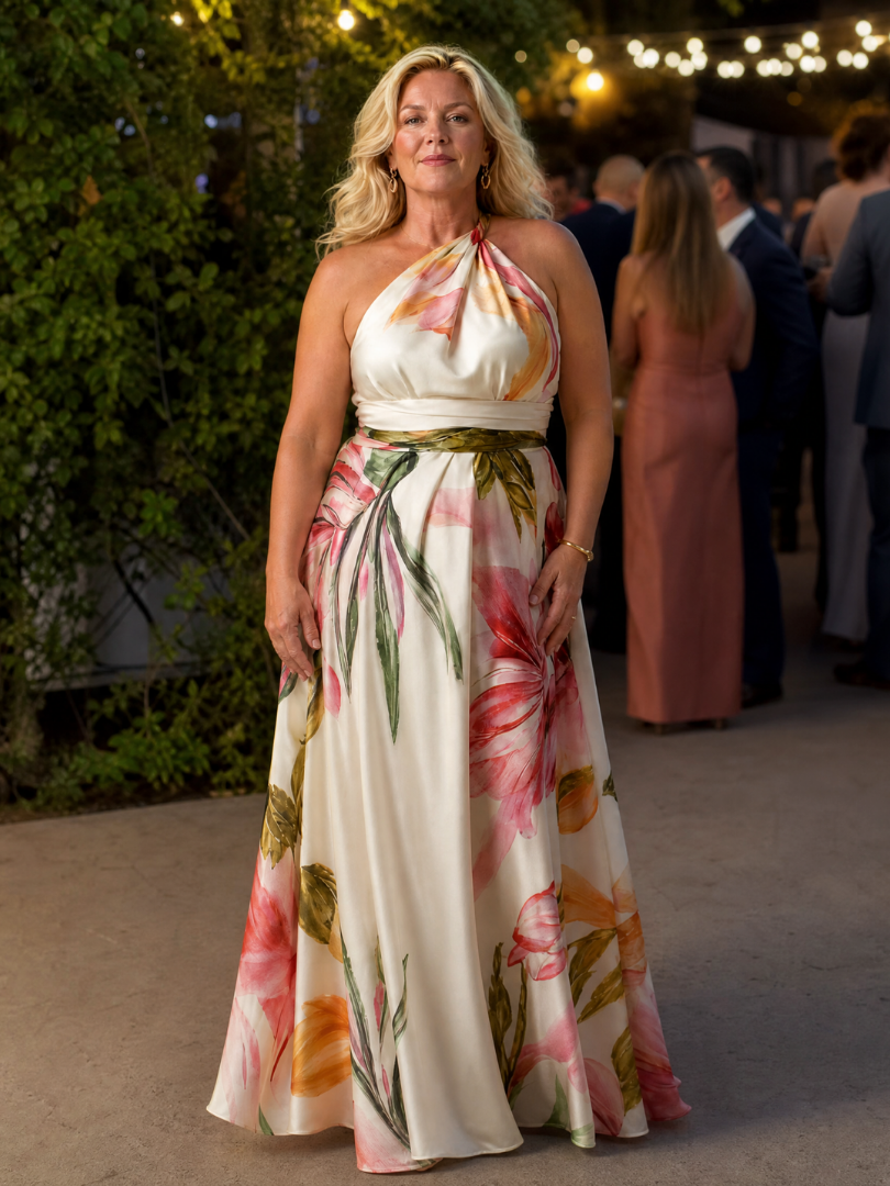 Anthea | Floral Halterneck Maxi Dress