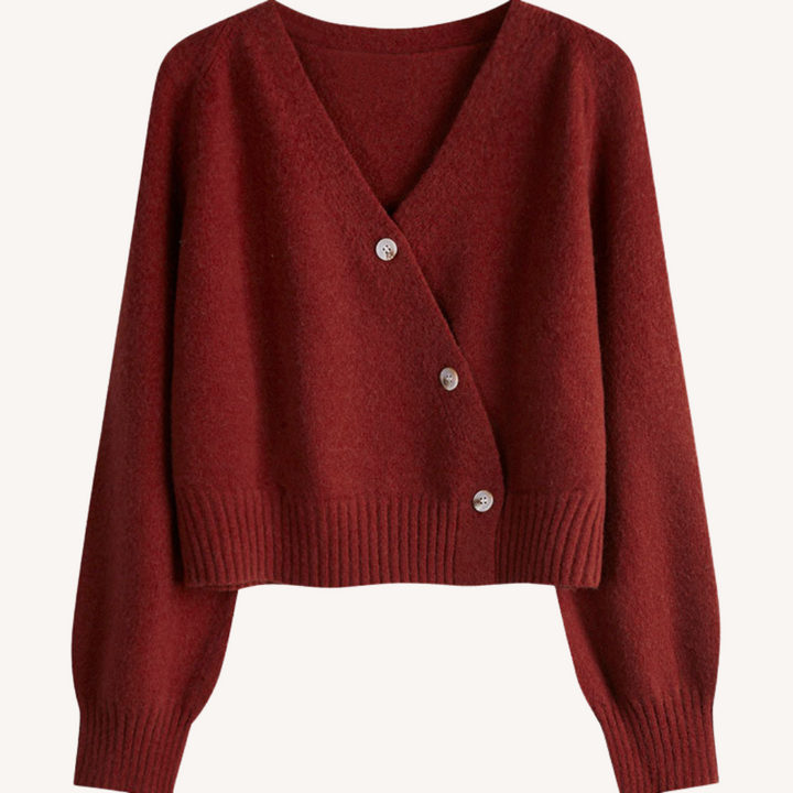 Sybil | Wrap-Front Buttoned Cardigan