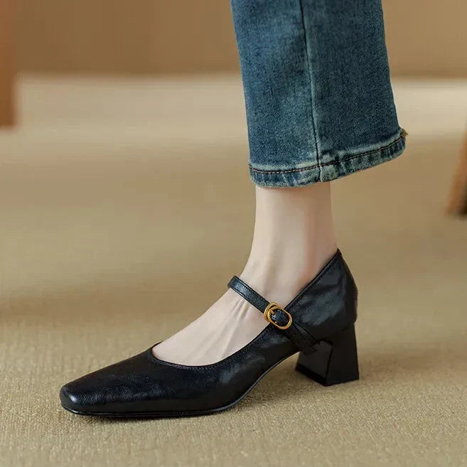 Emily | Buckled Block-Heel Mary Janes