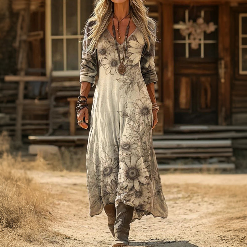 Coralind | Flowing Floral Maxi Dress