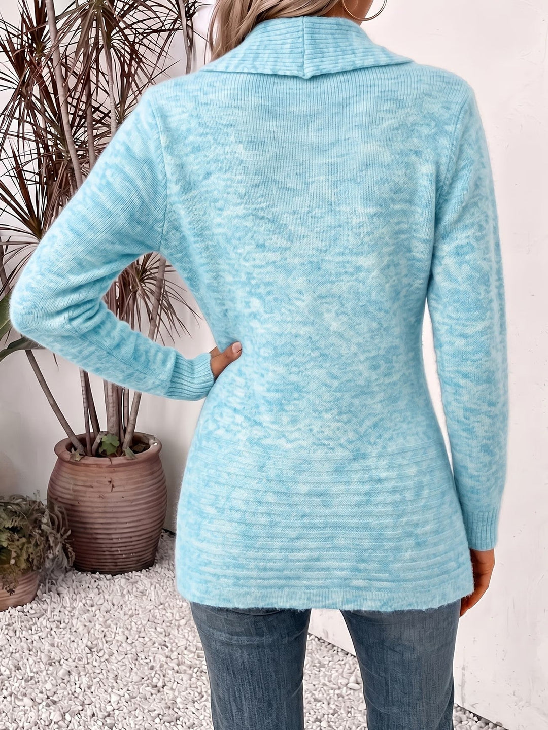 Sylvana | Marled Button-Tab Cardigan