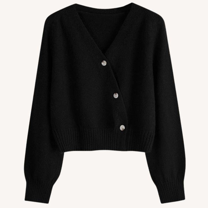 Sybil | Wrap-Front Buttoned Cardigan