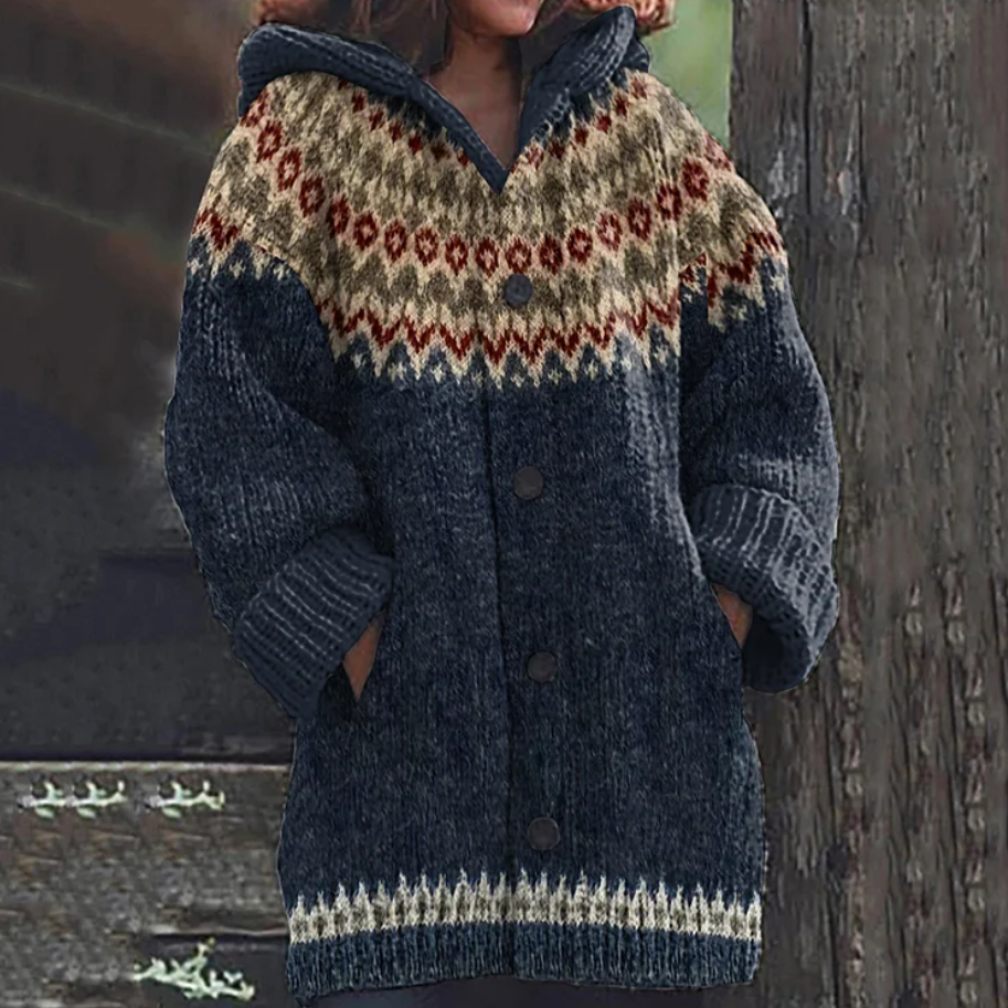 Rhona | Cosy Hooded Cardigan