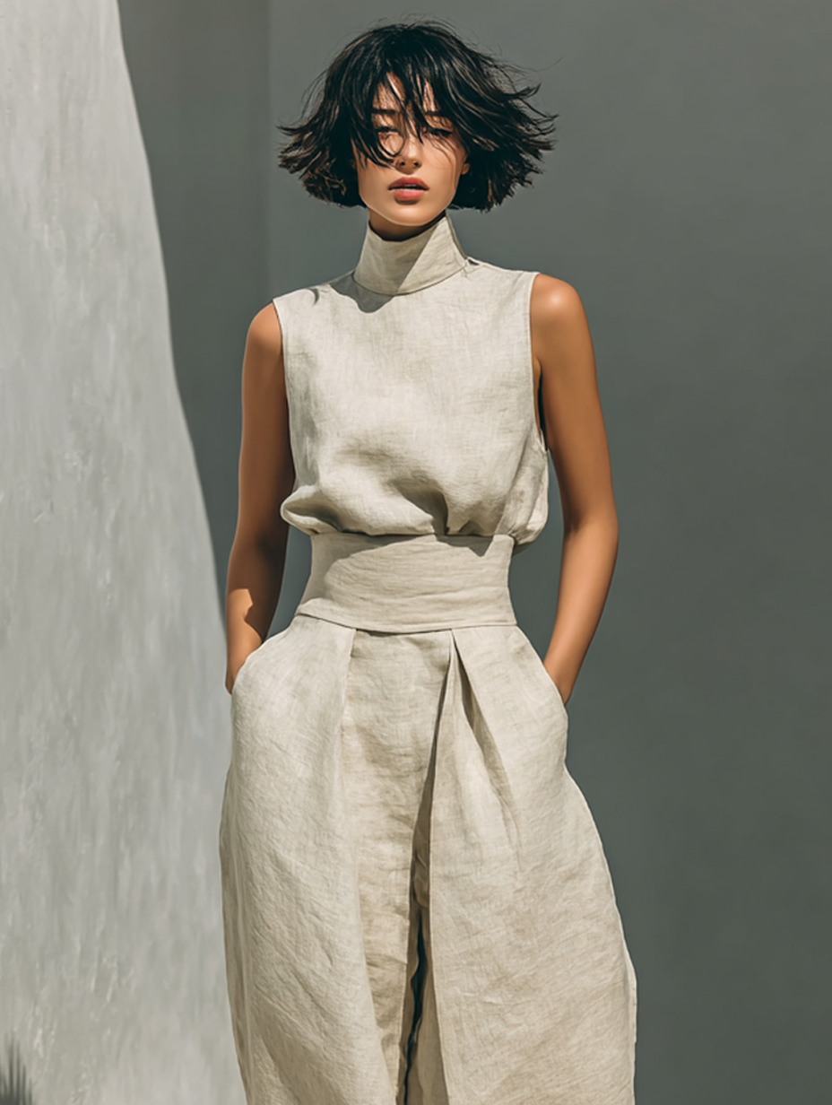 Adrienne | Elegant Wide-Leg Two-Piece Set