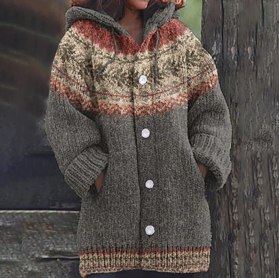 Winona | Hooded Button-Front Cardigan
