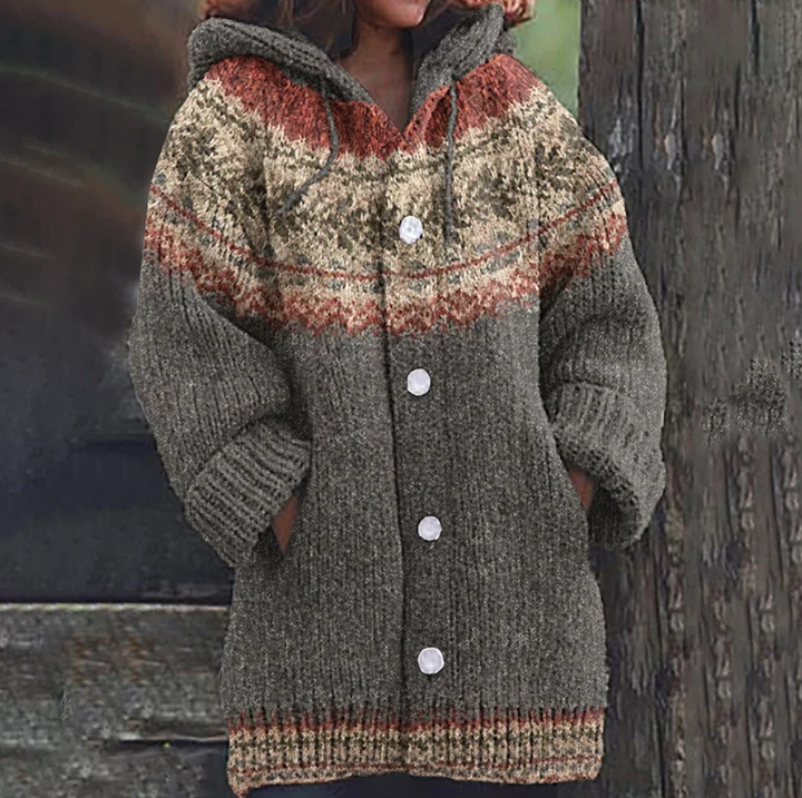 Winona | Hooded Button-Front Cardigan