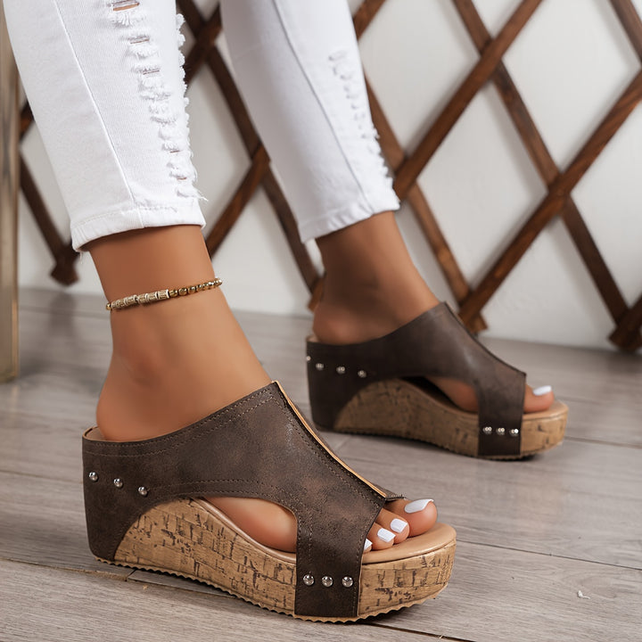 Marlow | Retro Platform Wedge Sandals