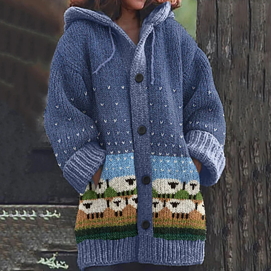 Rhona | Cosy Hooded Cardigan
