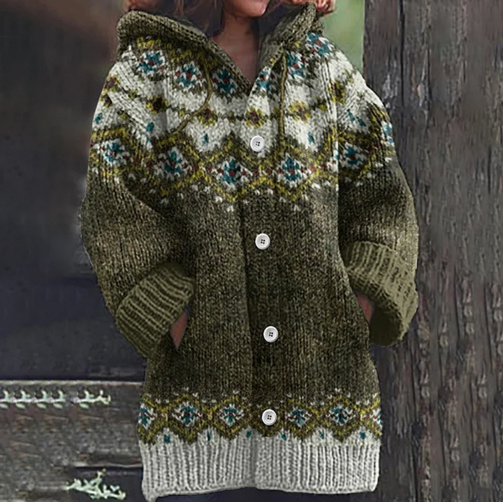 Winona | Hooded Button-Front Cardigan