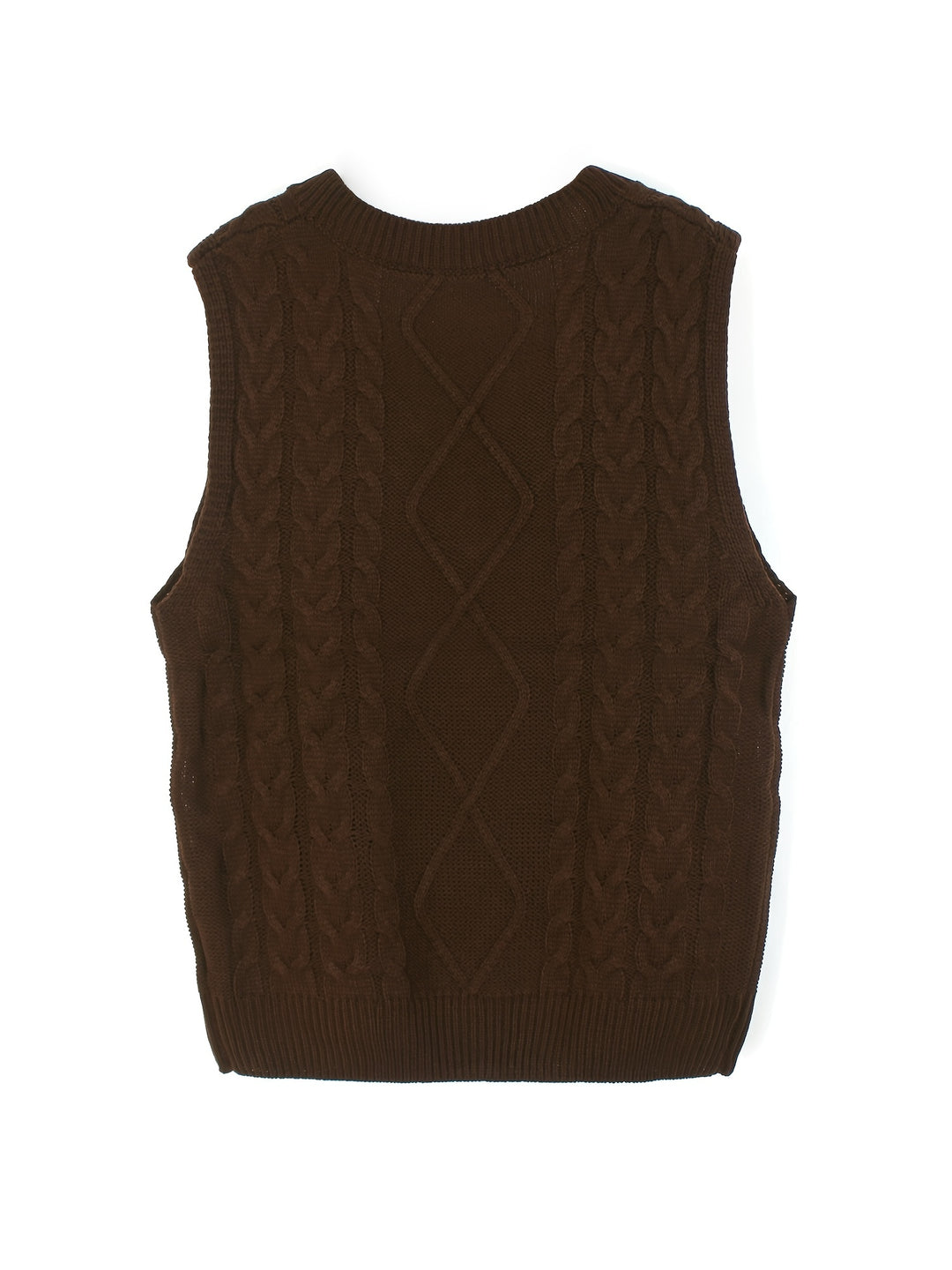 Vivian | Cable-Knit V-Neck Sweater Vest