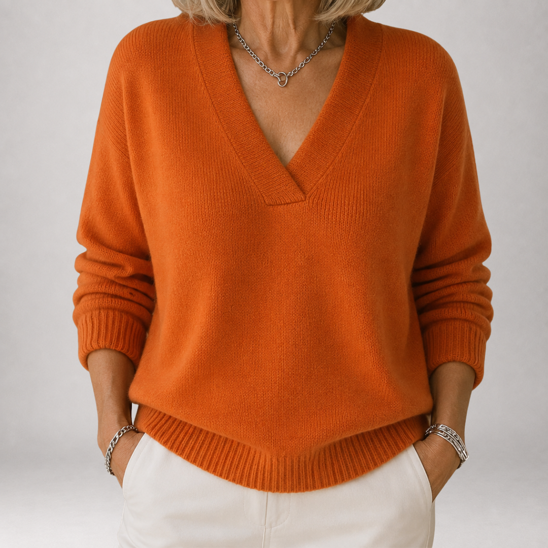 Gwen | Ribbed V-Neck Sweater