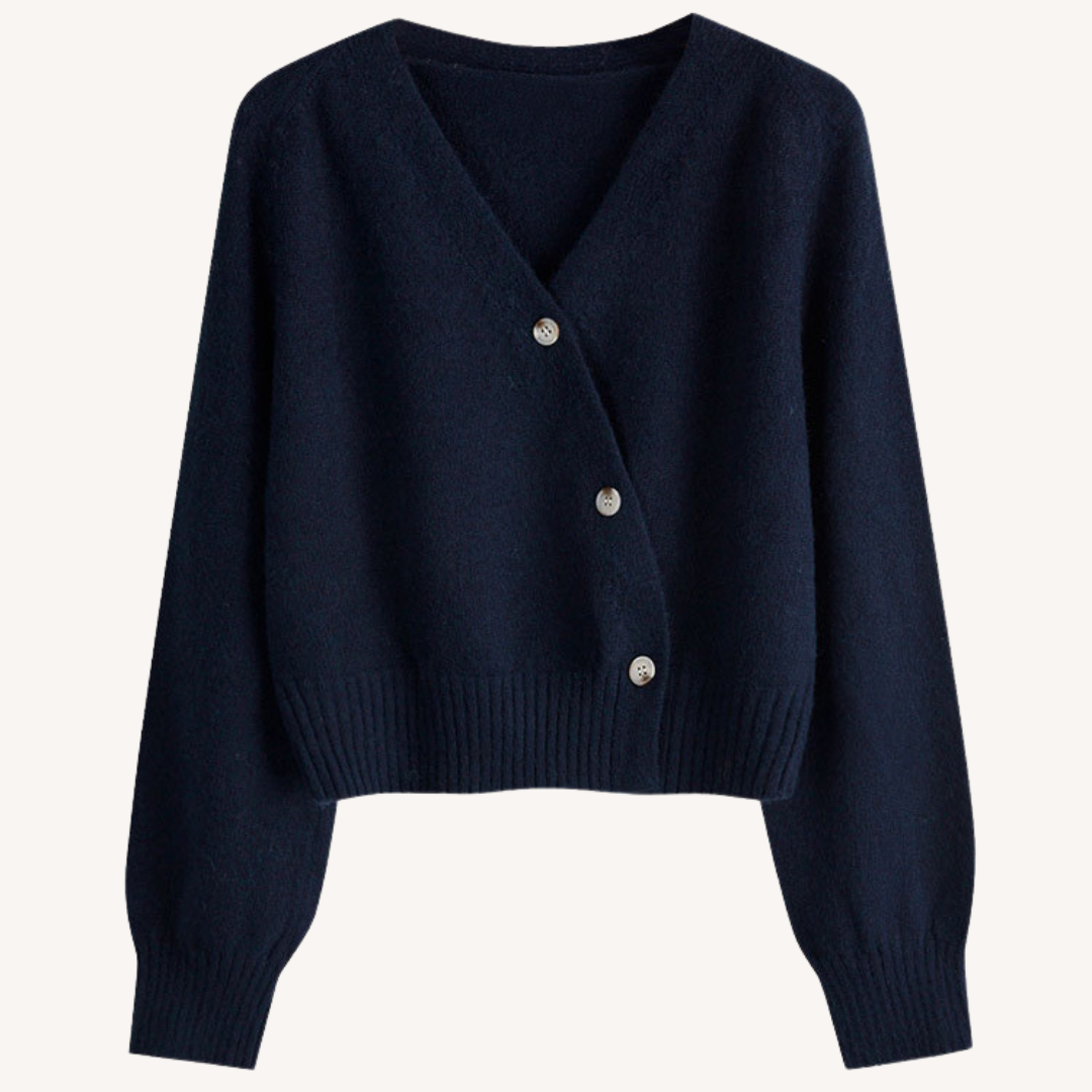 Sybil | Wrap-Front Buttoned Cardigan