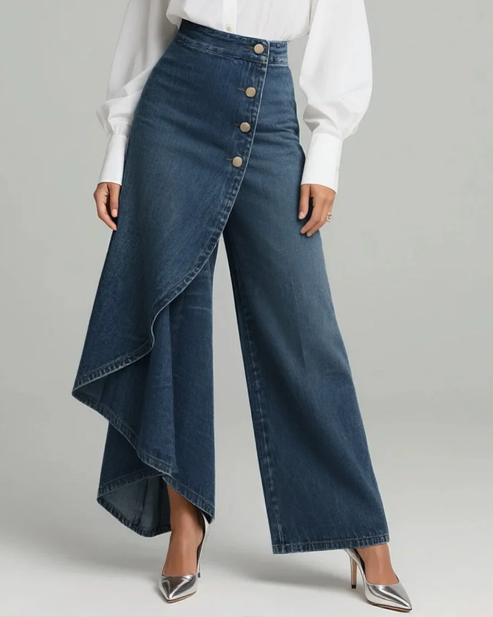 Carys | Draped Wrap Wide-Leg Trousers