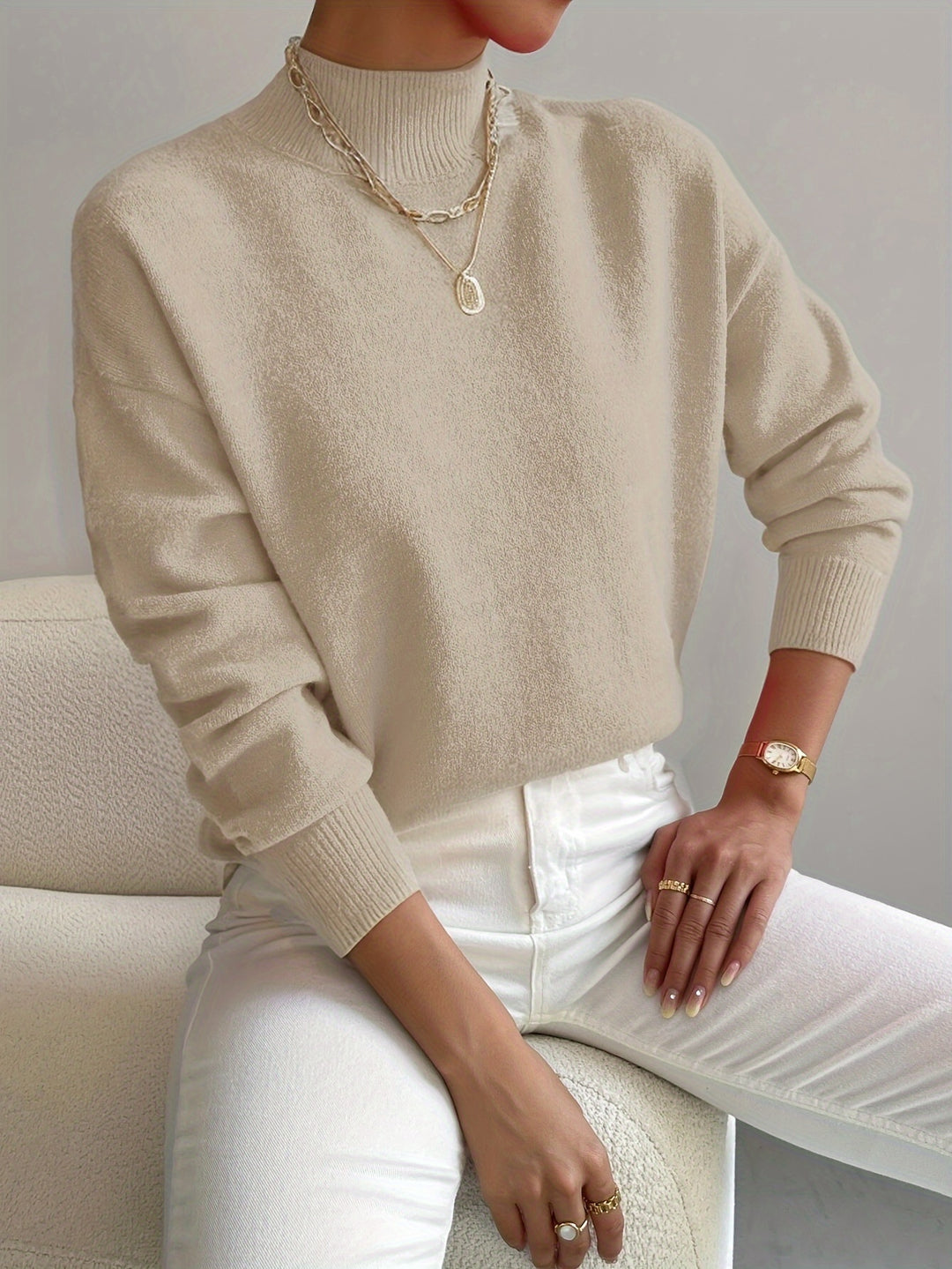 Sloane | Relaxed Mock Neck Jumper