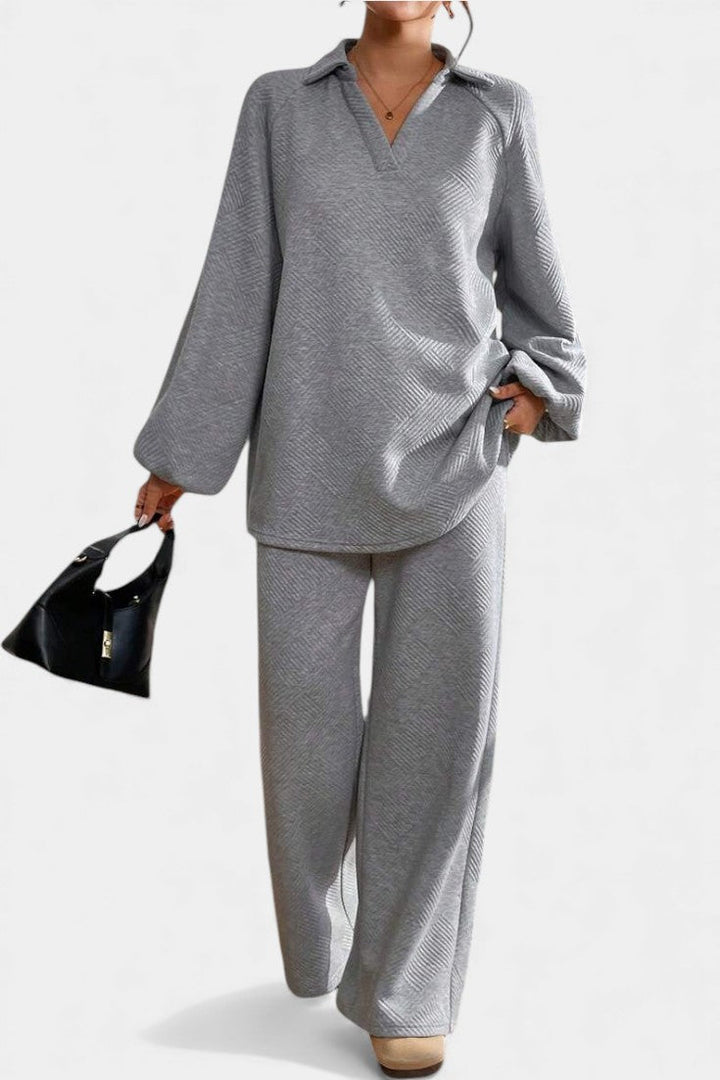 Brigitte | Relaxed Textured Two-Piece Set
