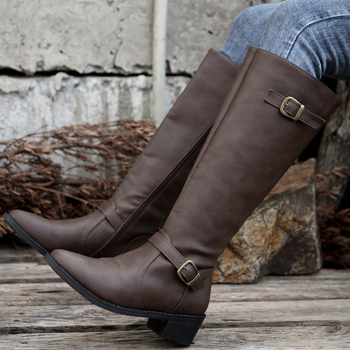 Everly | Classic Buckle Riding Boots