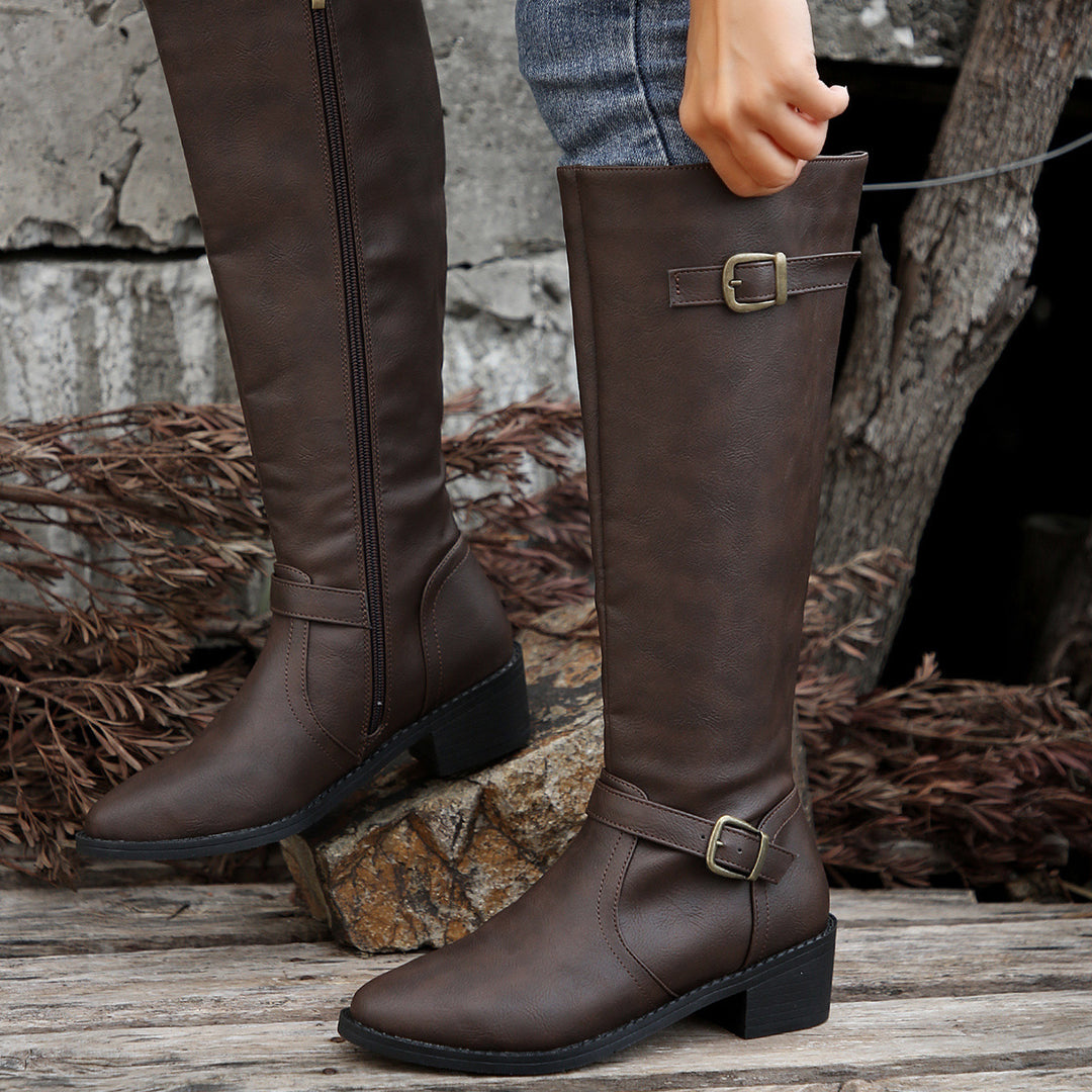 Everly | Classic Buckle Riding Boots