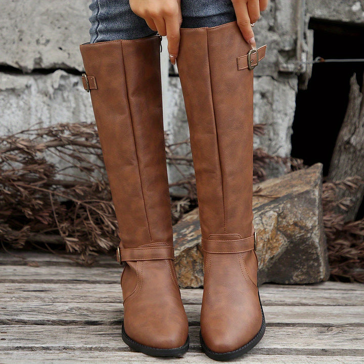 Everly | Classic Buckle Riding Boots