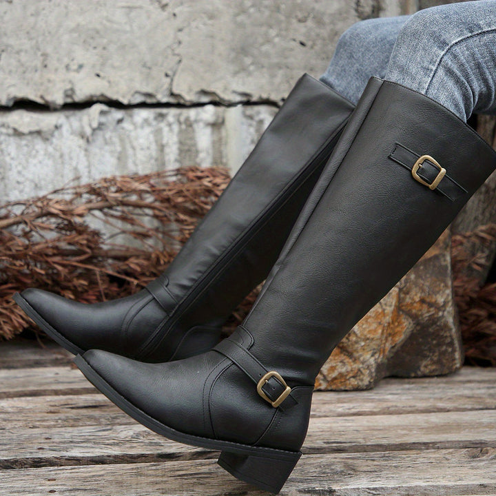 Everly | Classic Buckle Riding Boots