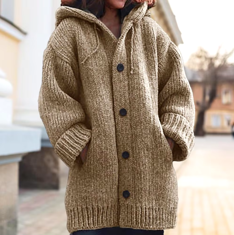 Wilhelmina | Cosy Hooded Knit Cardigan