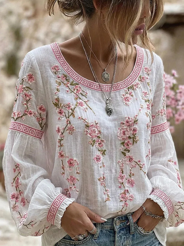 Georgia | Embroidered Floral Blouse