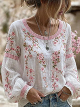 Georgia | Embroidered Floral Blouse