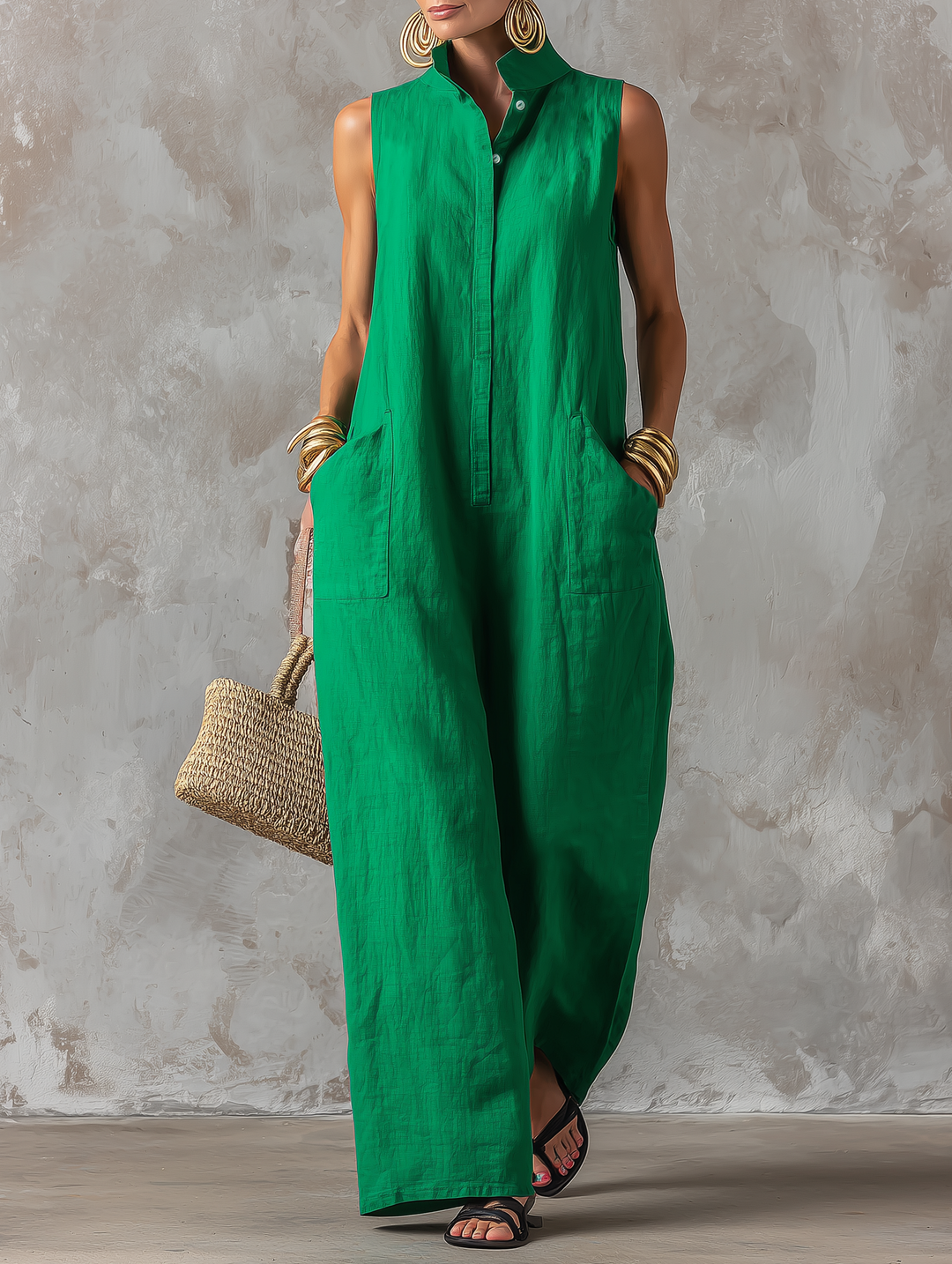 Naomi | Relaxed Sleeveless Jumpsuit