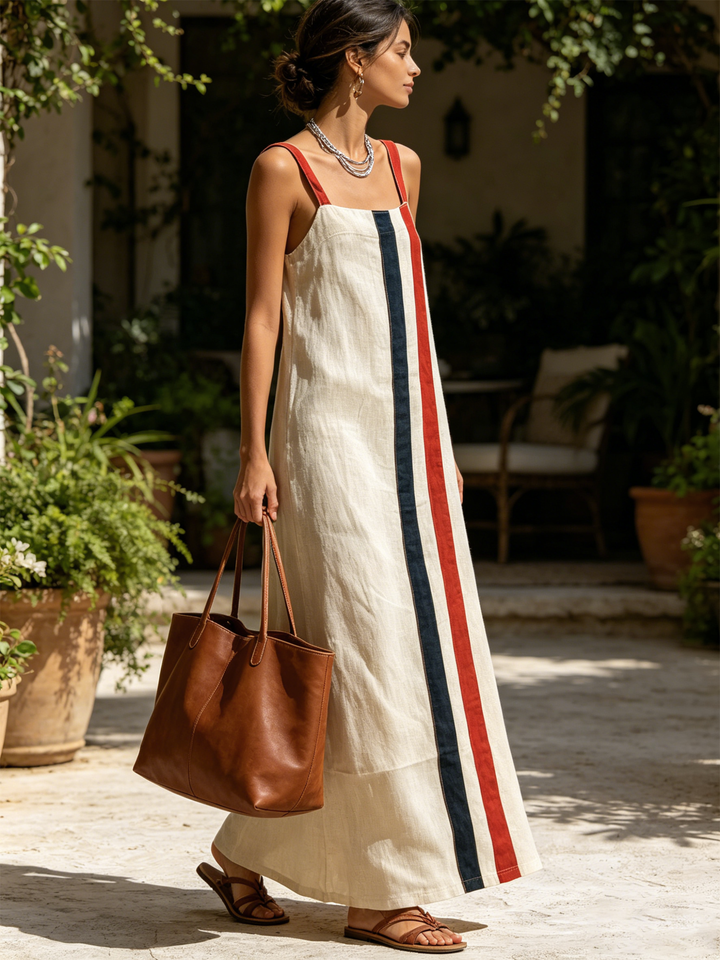 Greer | Striped Sleeveless Maxi Dress