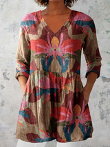 Corinna | Artful V-Neck Tunic