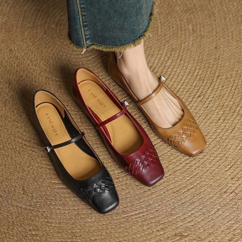 Marlow | Square-Toe Mary Jane Flats