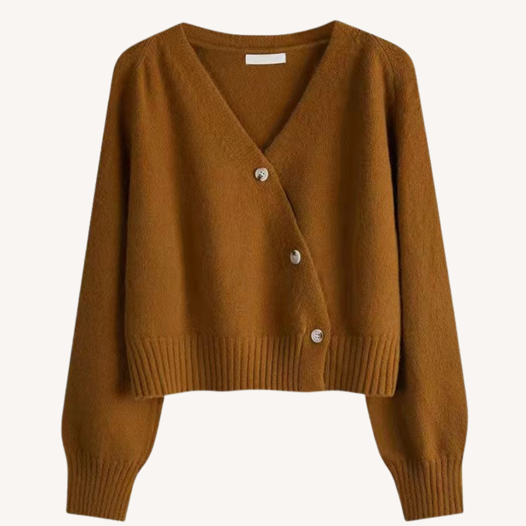 Sybil | Wrap-Front Buttoned Cardigan