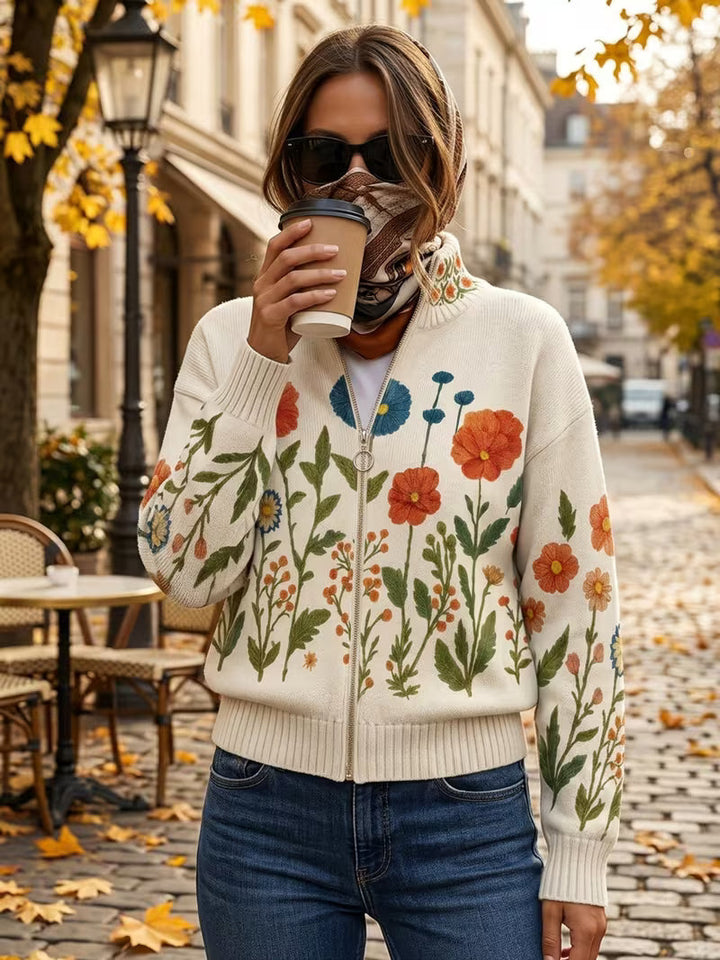Ingrid | Wildflower Meadow Zip Cardigan