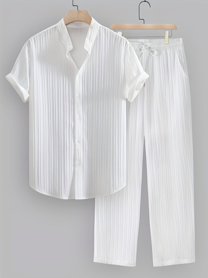 Nathan | Relaxed Stand-Collar Two-Piece Set