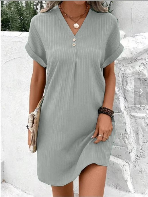Sabrina | Relaxed V-Neck Shift Dress