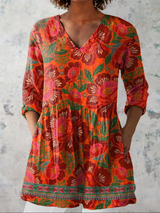 Cecily | Floral V-Neck Blouse