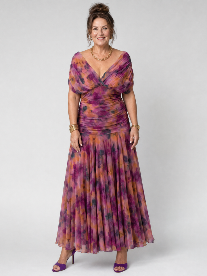 Rosabel | Off-Shoulder Flowing Midi Dress