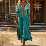 Fleur | Bohemian Embroidered Maxi Dress