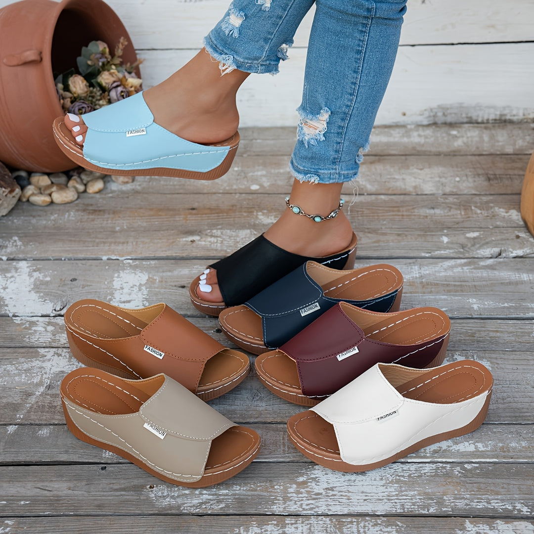 Marlena | Comfort Wedge Slide Sandals