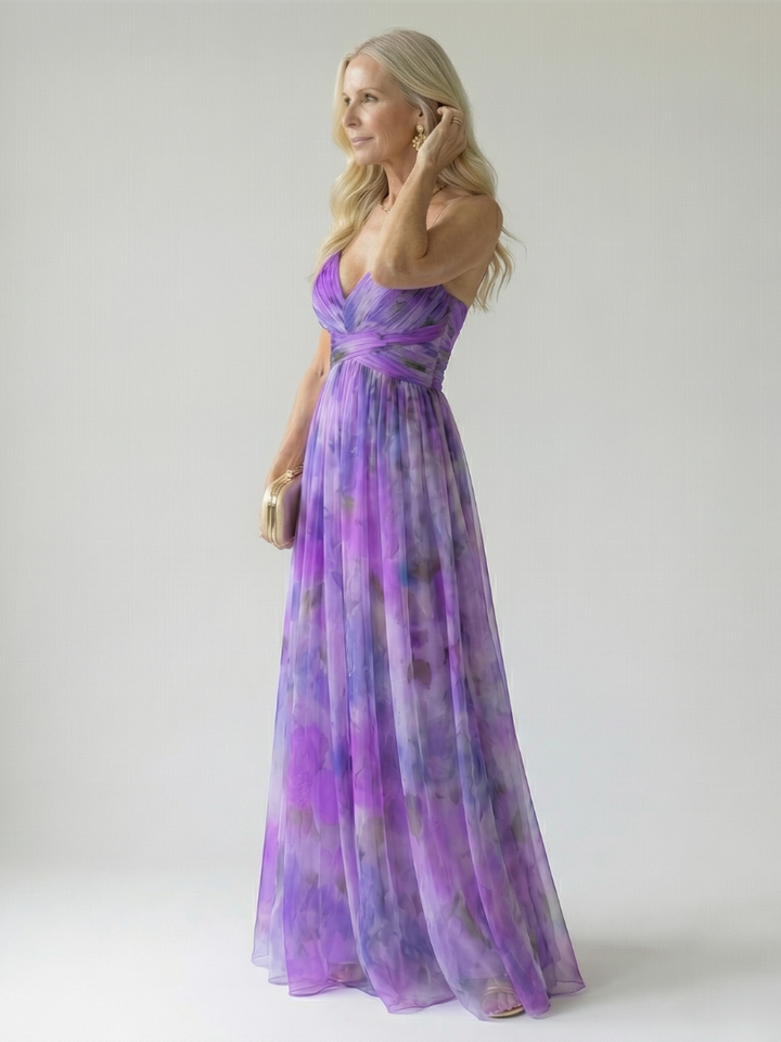 Lindsay | Flowing Wrap Maxi Dress