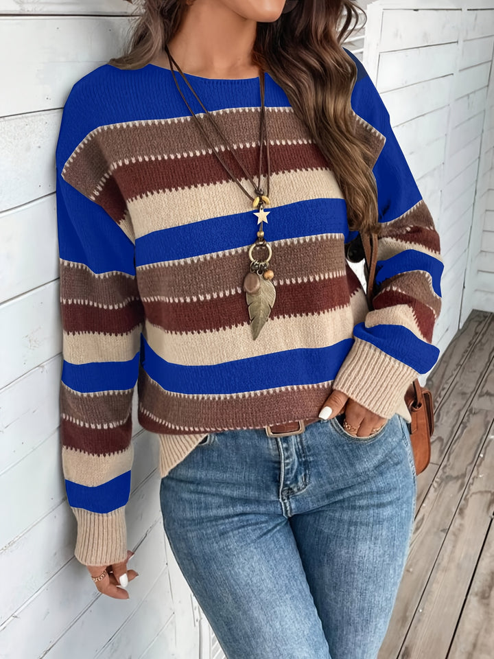 Isla | Striped Round-Neck Jumper