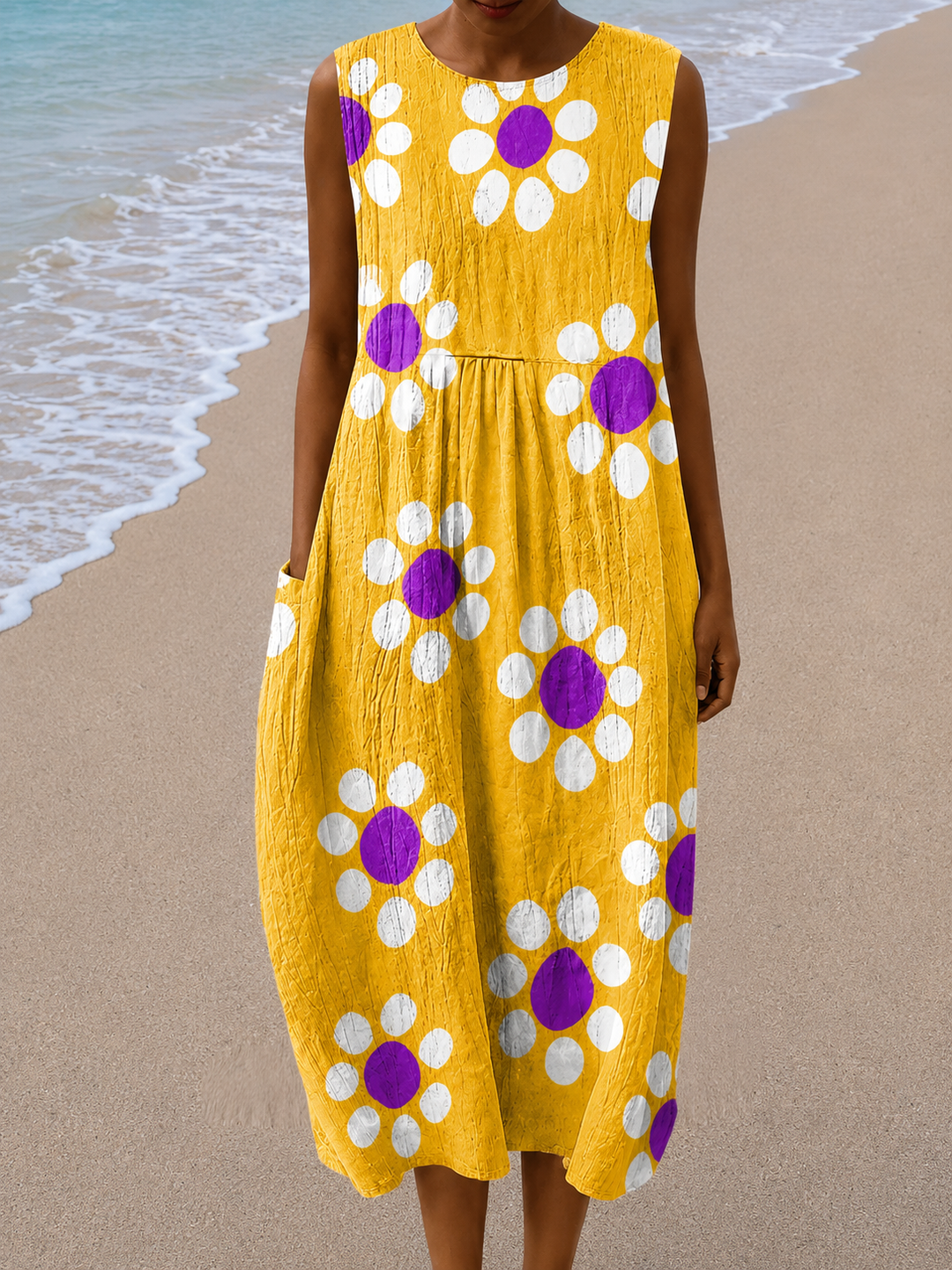 Ruth | Sleeveless Relaxed Midi Dress